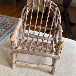 Rustic Wooden Miniature Chair